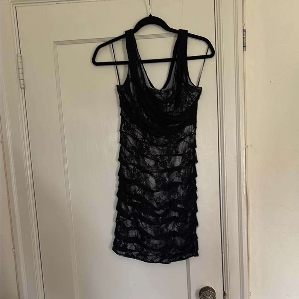 Express Black Lace Mini Dress